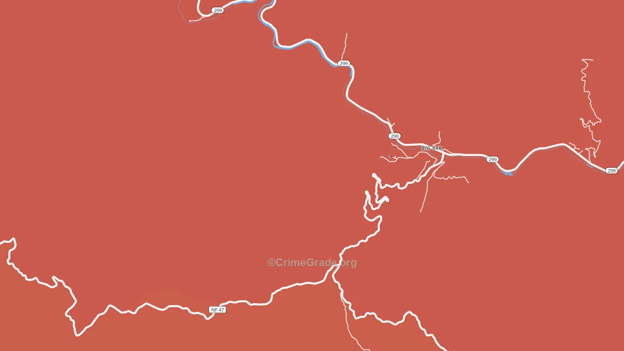 Big Bar, CA Map of Drug-Related Crime Rates