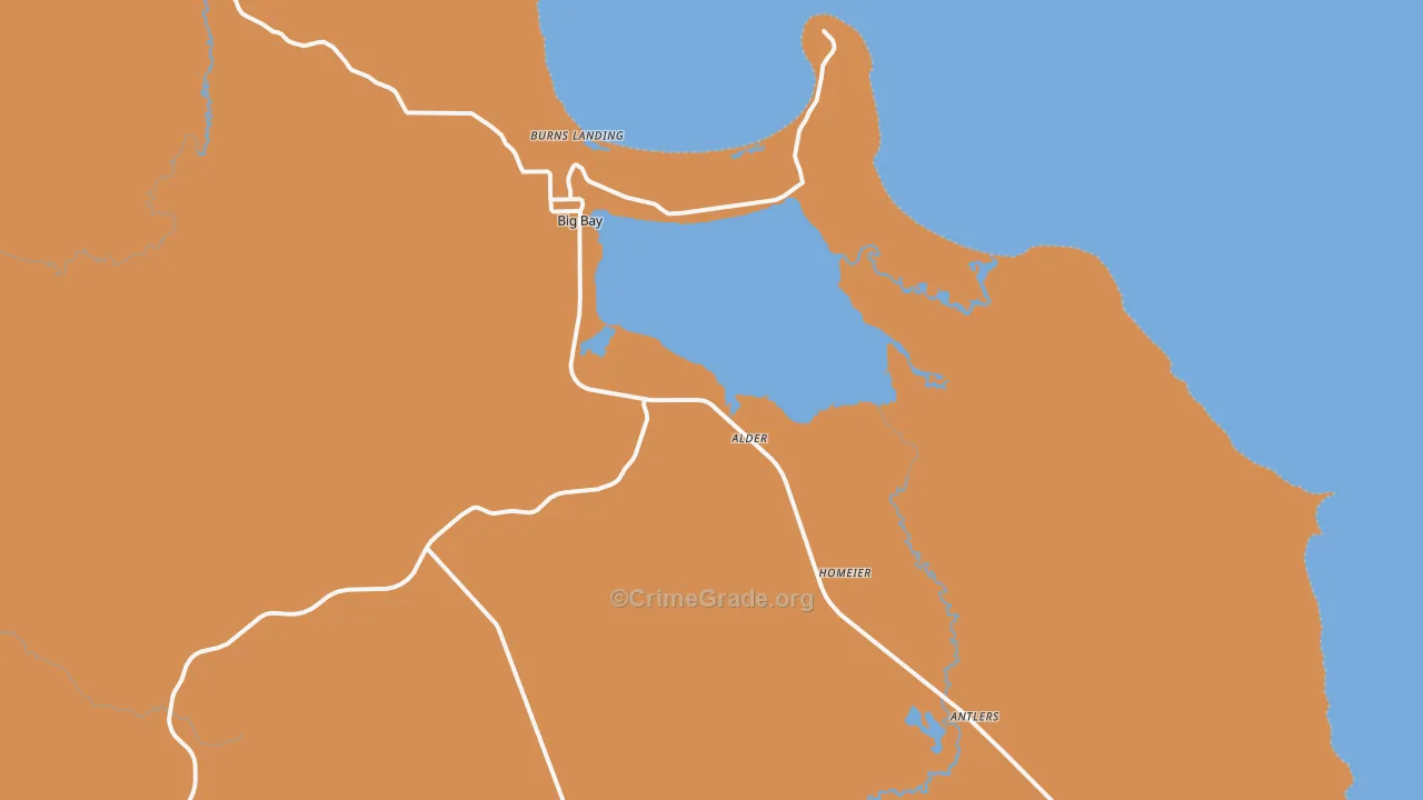 Big Bay, MI Map of Drug-Related Crime Rates