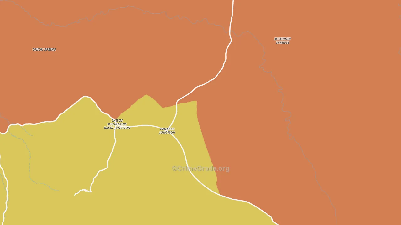 Big Bend National Park, TX Map of Drug-Related Crime Rates