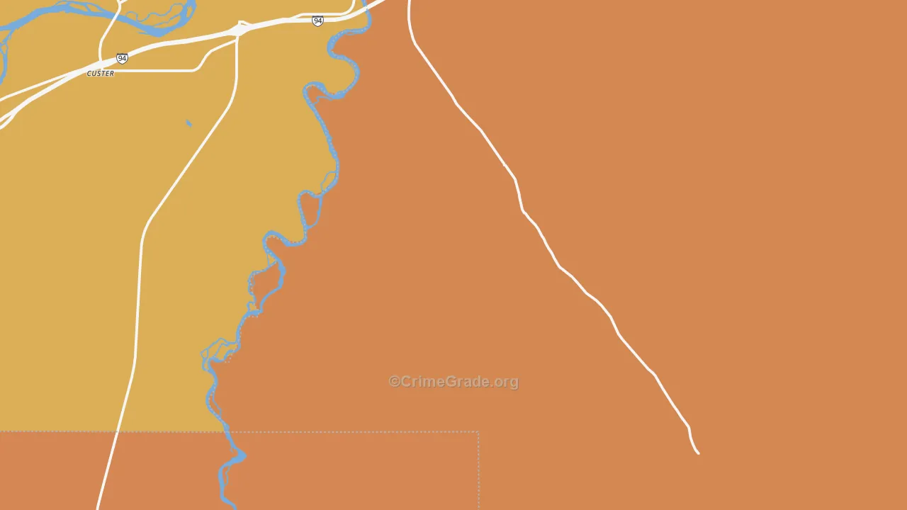 Big Horn, MT Map of Drug-Related Crime Rates