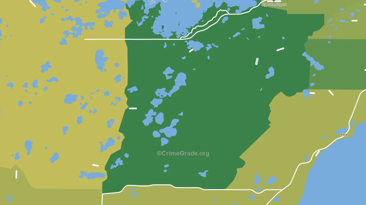 Big Lake, AK Map of Drug-Related Crime Rates