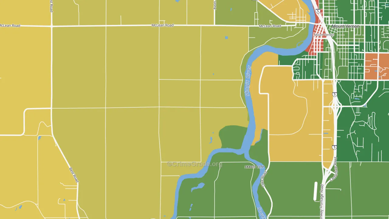 Big Lake, WA Map of Drug-Related Crime Rates