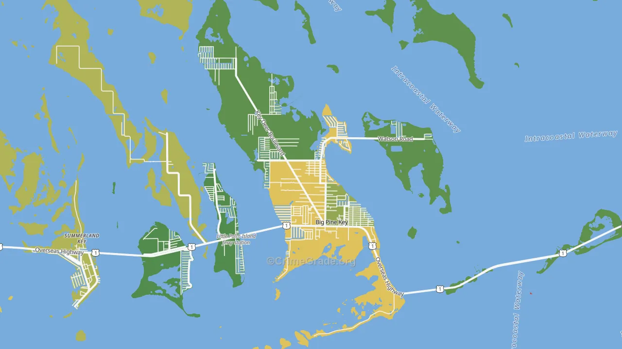 Big Pine Key, FL Map of Drug-Related Crime Rates