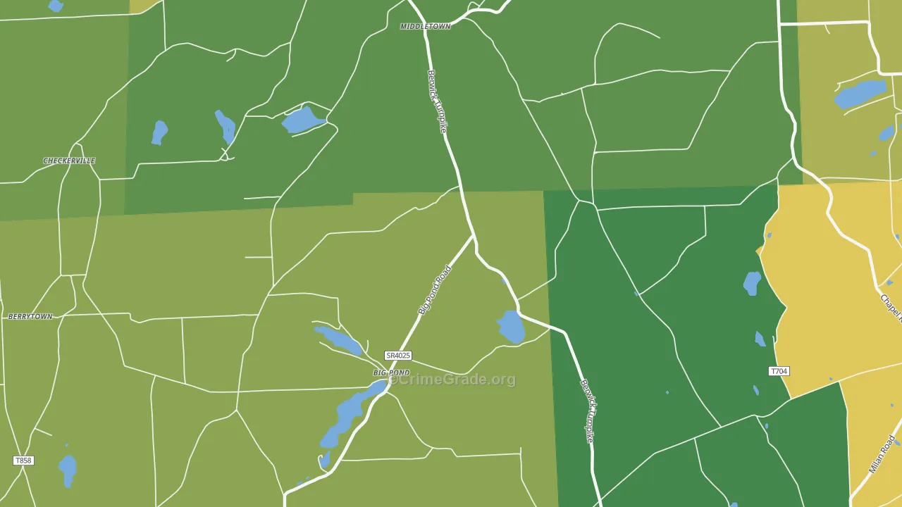 Big Pond, PA Map of Drug-Related Crime Rates