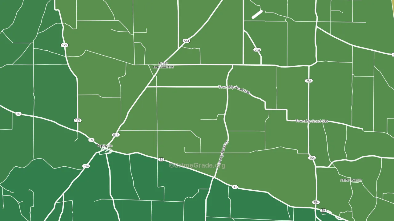 Big Prairie, OH Map of Drug-Related Crime Rates