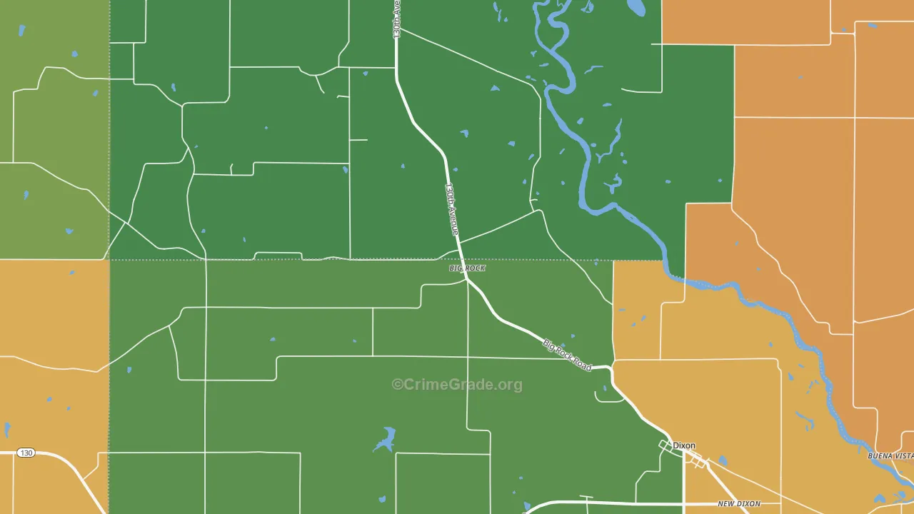 Big Rock, IA Map of Drug-Related Crime Rates