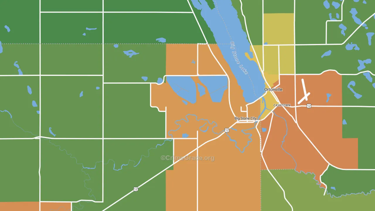 Big Stone City, SD Map of Drug-Related Crime Rates