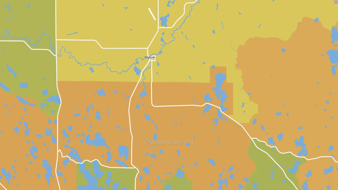 Bigfork, MN Map of Drug-Related Crime Rates