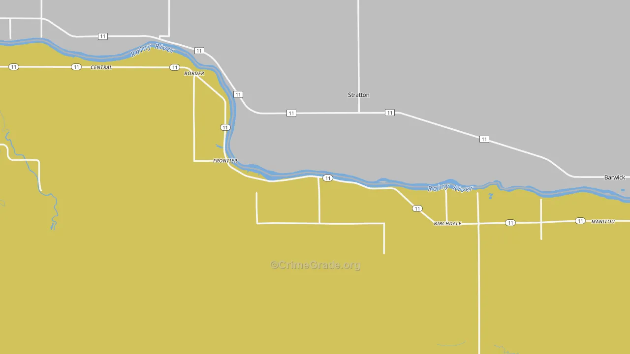Birchdale, MN Map of Drug-Related Crime Rates