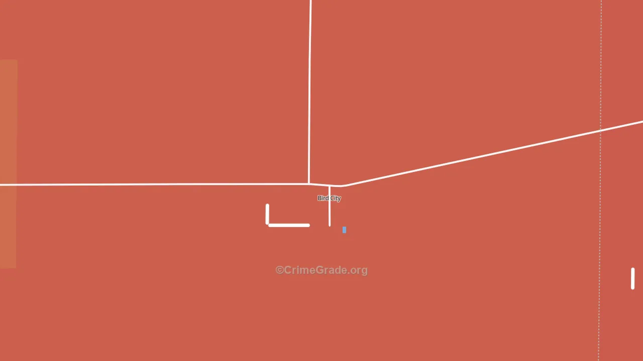 Bird City, KS Map of Drug-Related Crime Rates