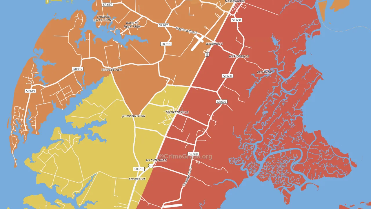Birdsnest, VA Map of Drug-Related Crime Rates