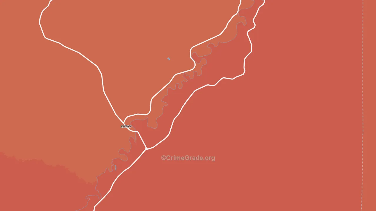 Birney Day School, MT Map of Drug-Related Crime Rates