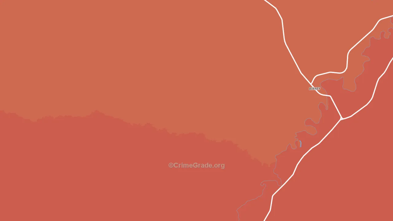 Birney, MT Map of Drug-Related Crime Rates
