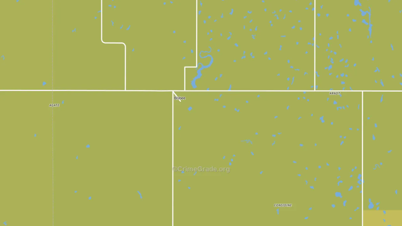 Bisbee, ND Map of Drug-Related Crime Rates