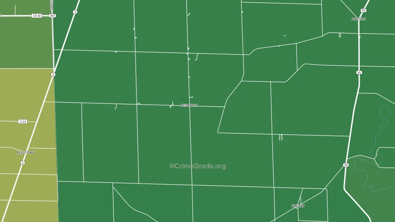 Bismarck, OH Map of Drug-Related Crime Rates