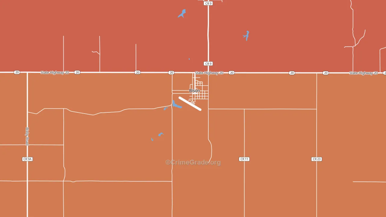 Bison, SD Map of Drug-Related Crime Rates