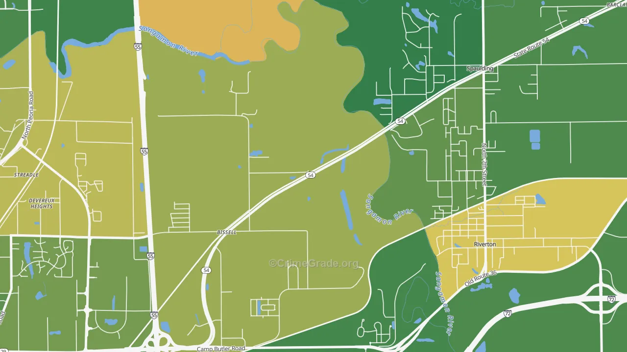 Bissell, IL Map of Drug-Related Crime Rates