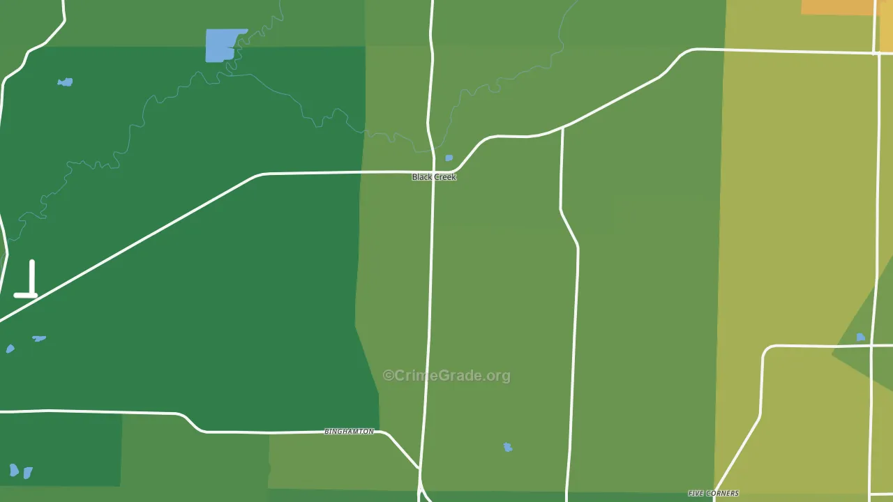 Black Creek, WI Map of Drug-Related Crime Rates