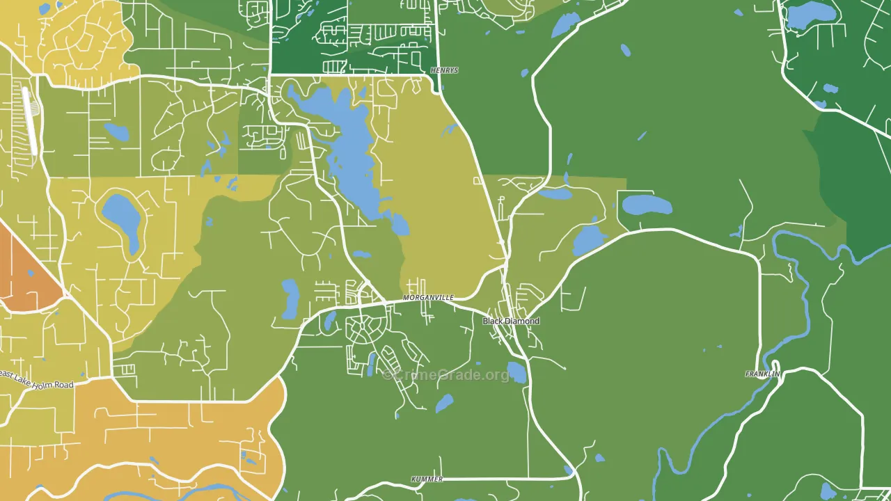 Black Diamond, WA Map of Drug-Related Crime Rates