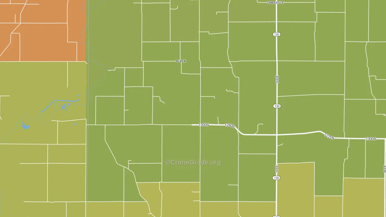 Black, IL Map of Drug-Related Crime Rates