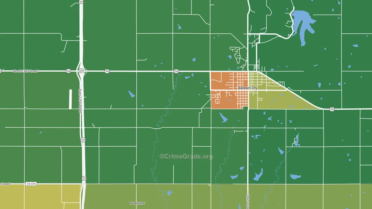 Black Jack, KS Map of Drug-Related Crime Rates