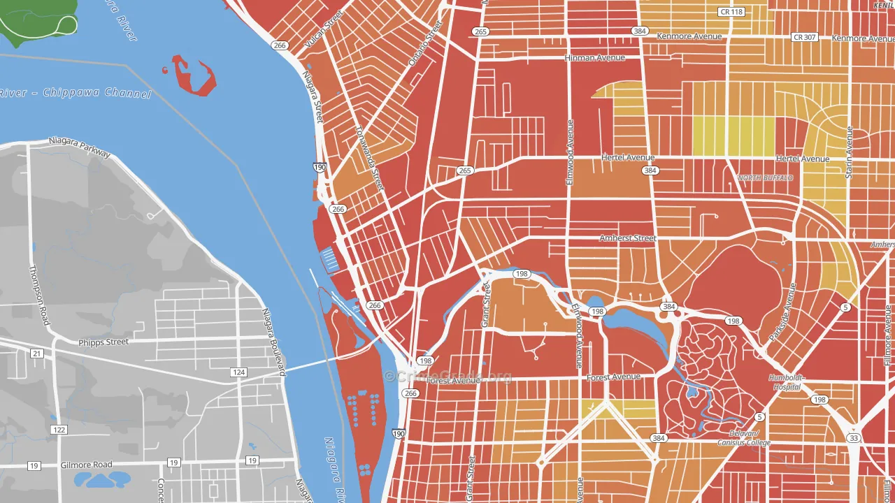 Black Rock, Buffalo, NY Map of Drug-Related Crime Rates