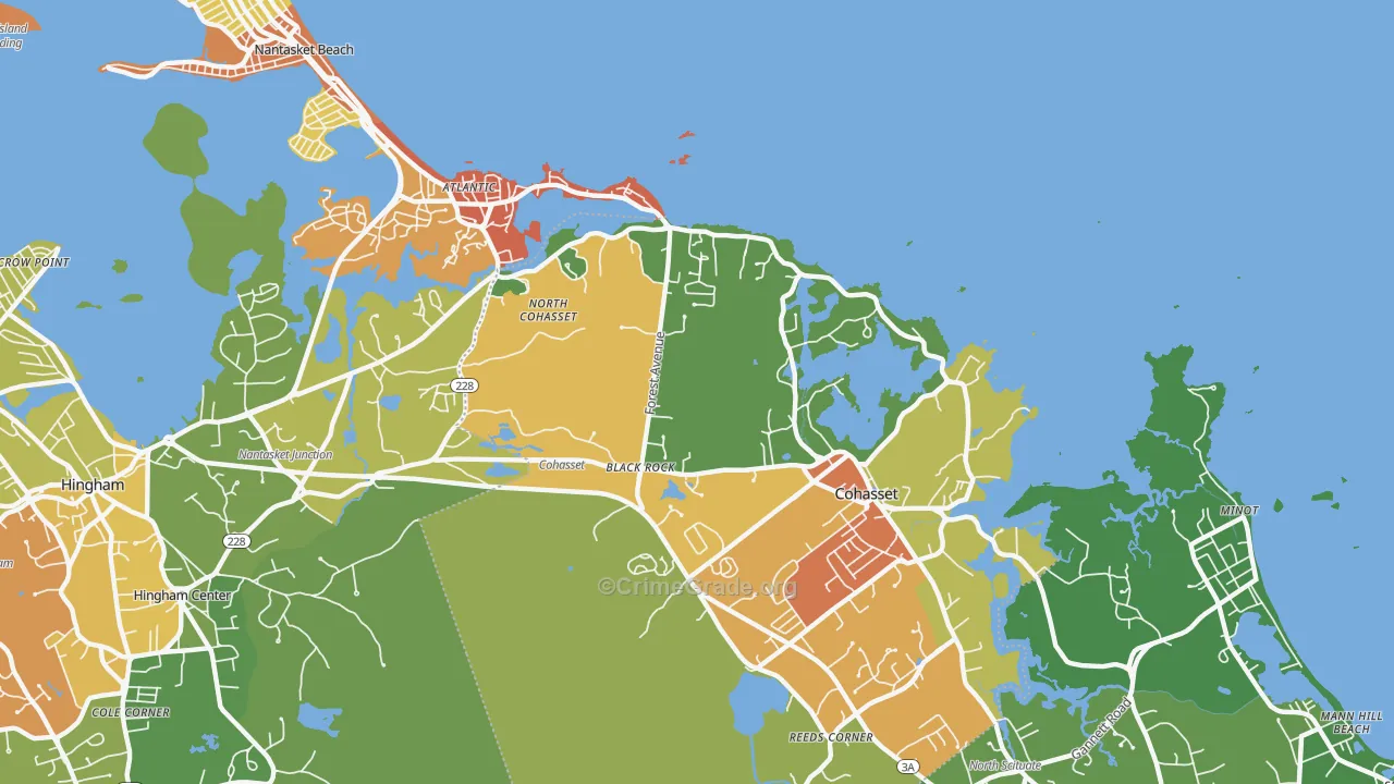 Black Rock, MA Map of Drug-Related Crime Rates