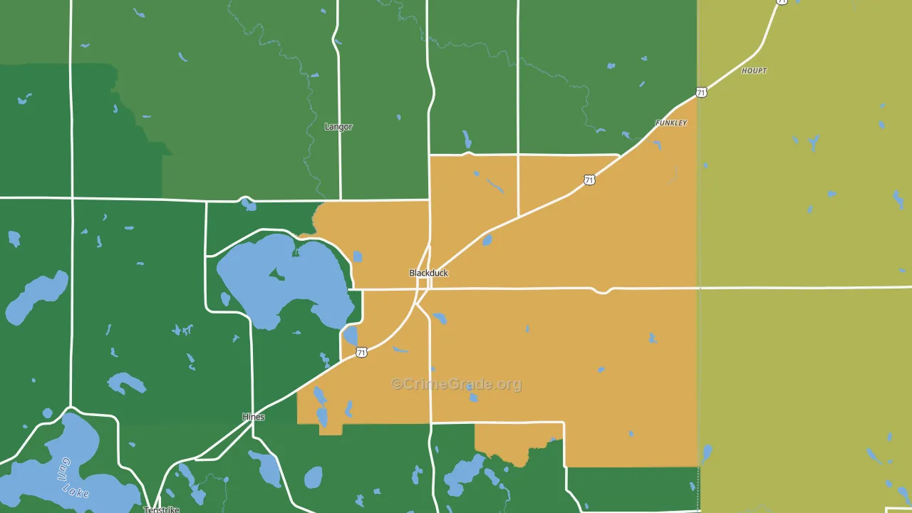 Blackduck, MN Map of Drug-Related Crime Rates