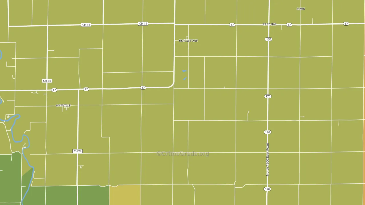 Blackstone, IL Map of Drug-Related Crime Rates