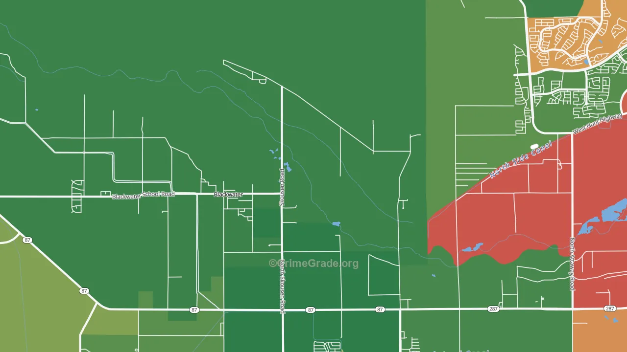 Blackwater, AZ Map of Drug-Related Crime Rates