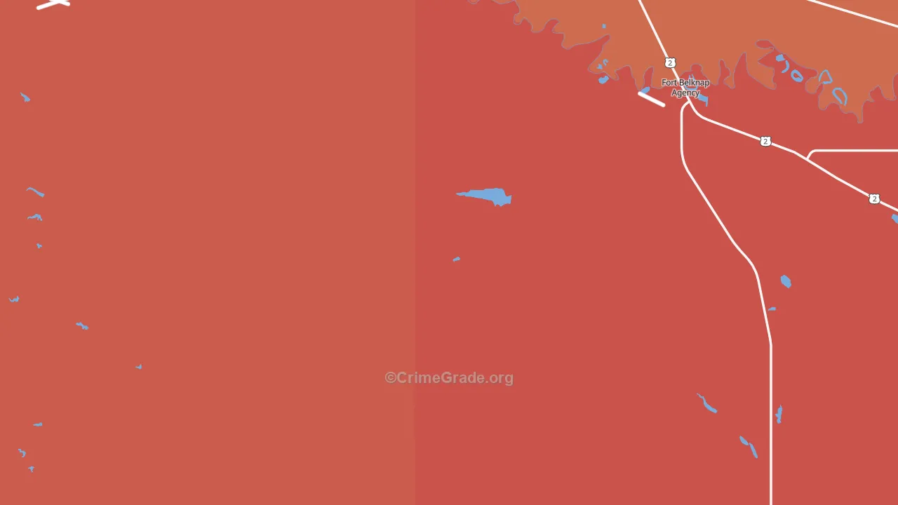 Blaine County, MT Map of Drug-Related Crime Rates