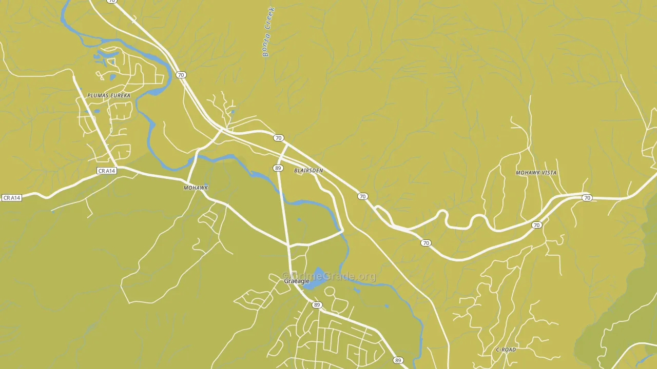 Blairsden, CA Map of Drug-Related Crime Rates