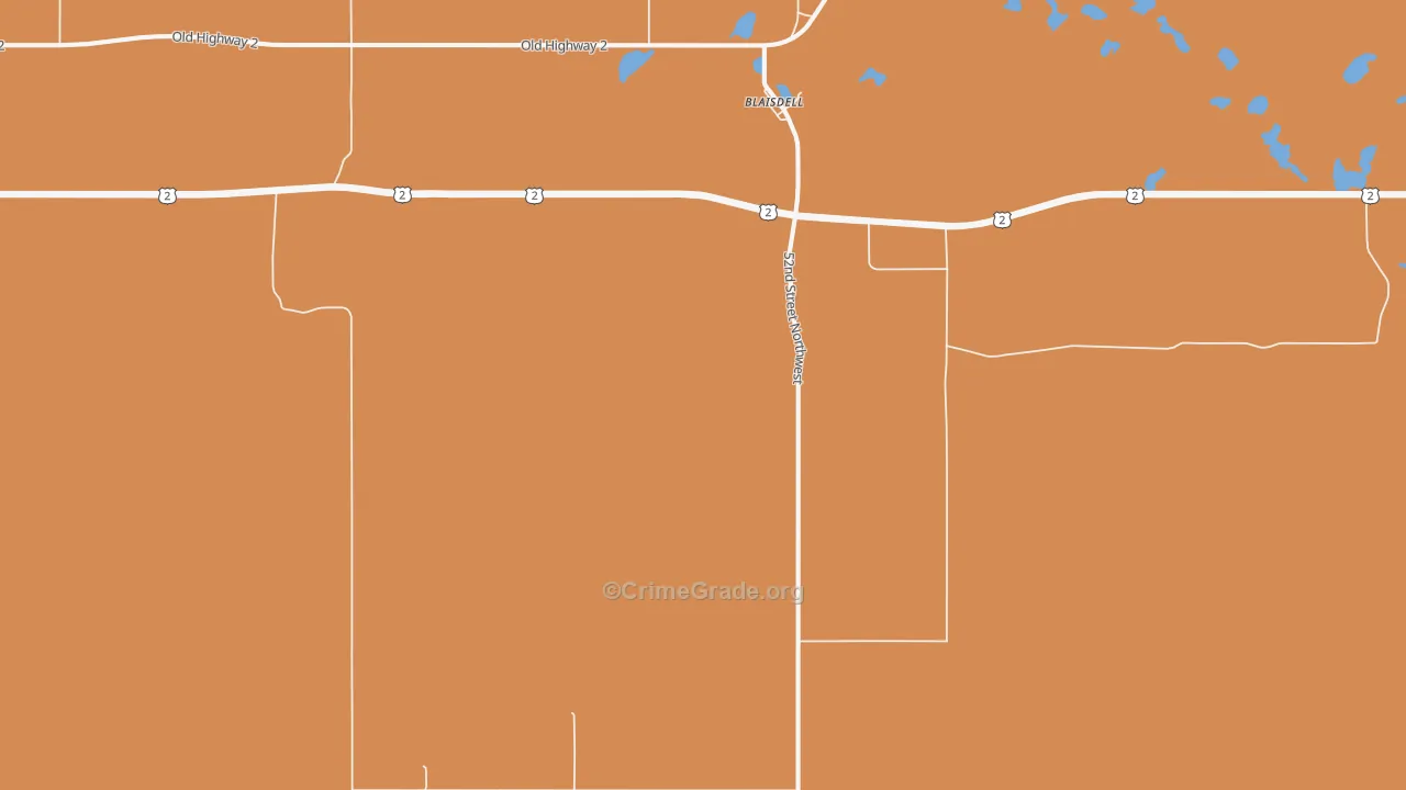 Blaisdell, ND Map of Drug-Related Crime Rates