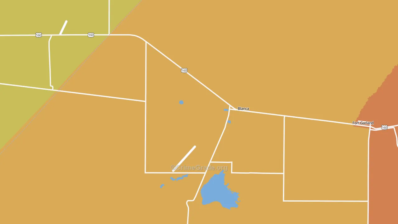 Blanca, CO Map of Drug-Related Crime Rates