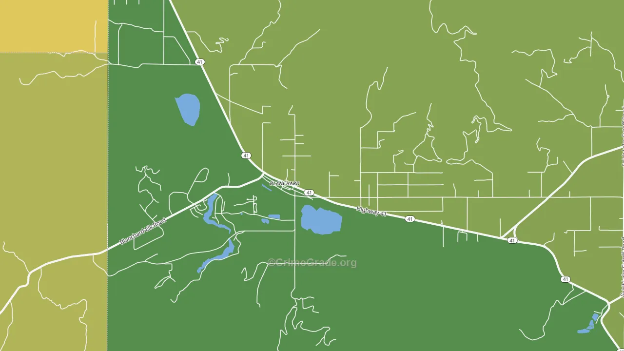 Blanchard, ID Map of Drug-Related Crime Rates