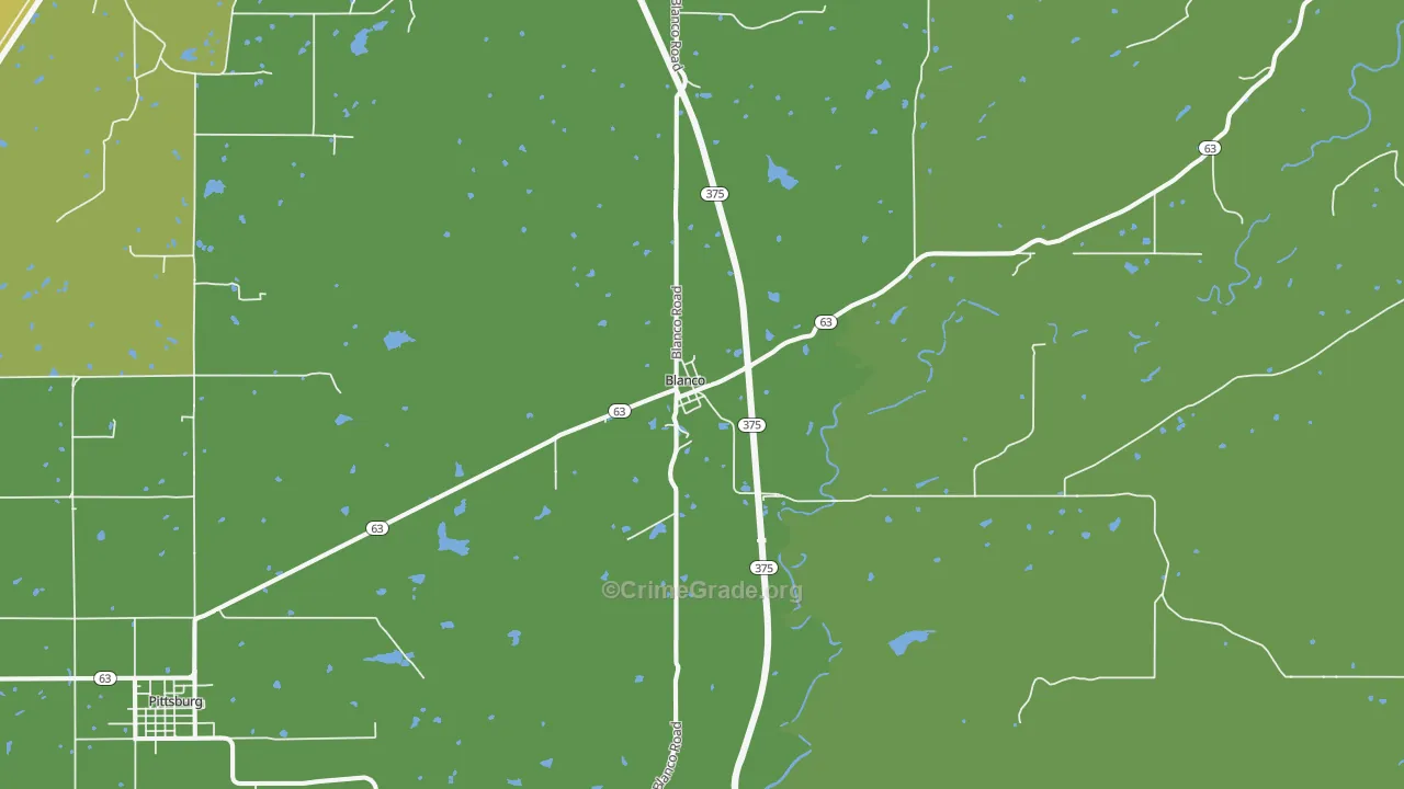 Blanco, OK Map of Drug-Related Crime Rates