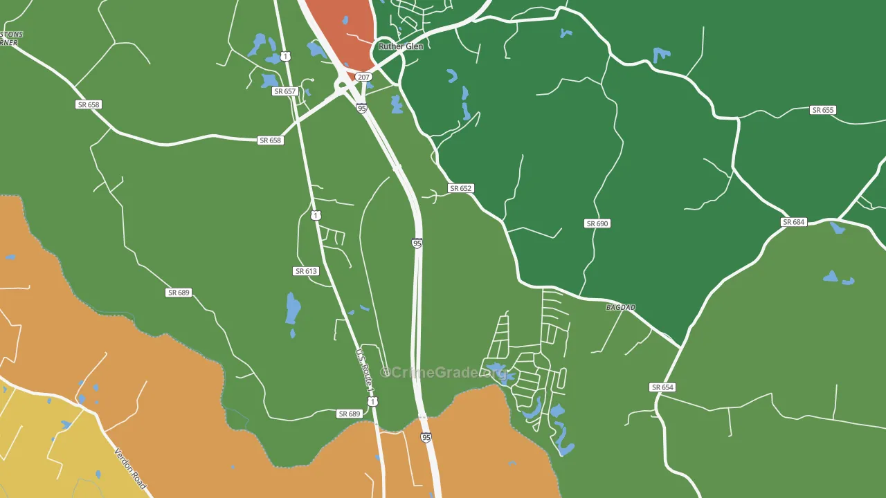 Blantons, VA Map of Drug-Related Crime Rates