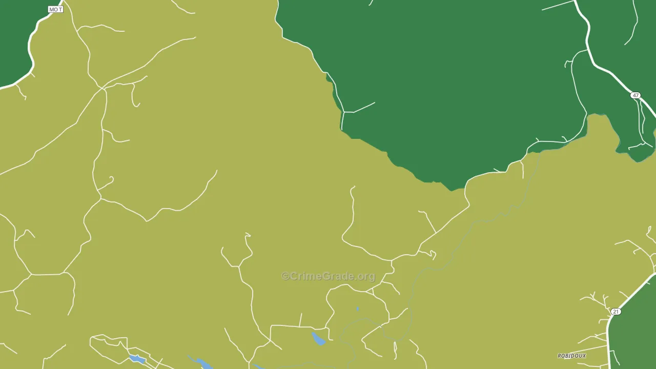 Bliss, MO Map of Drug-Related Crime Rates