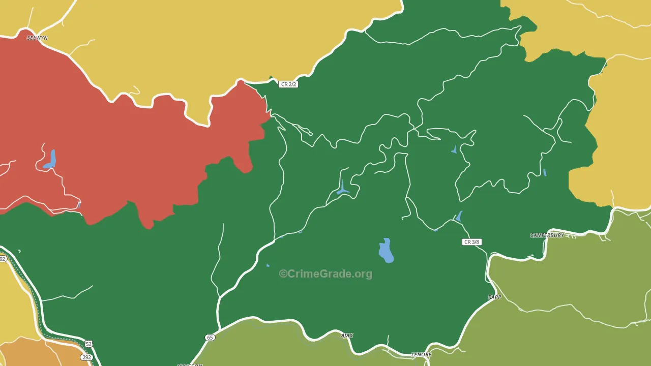 Blocton, WV Map of Drug-Related Crime Rates