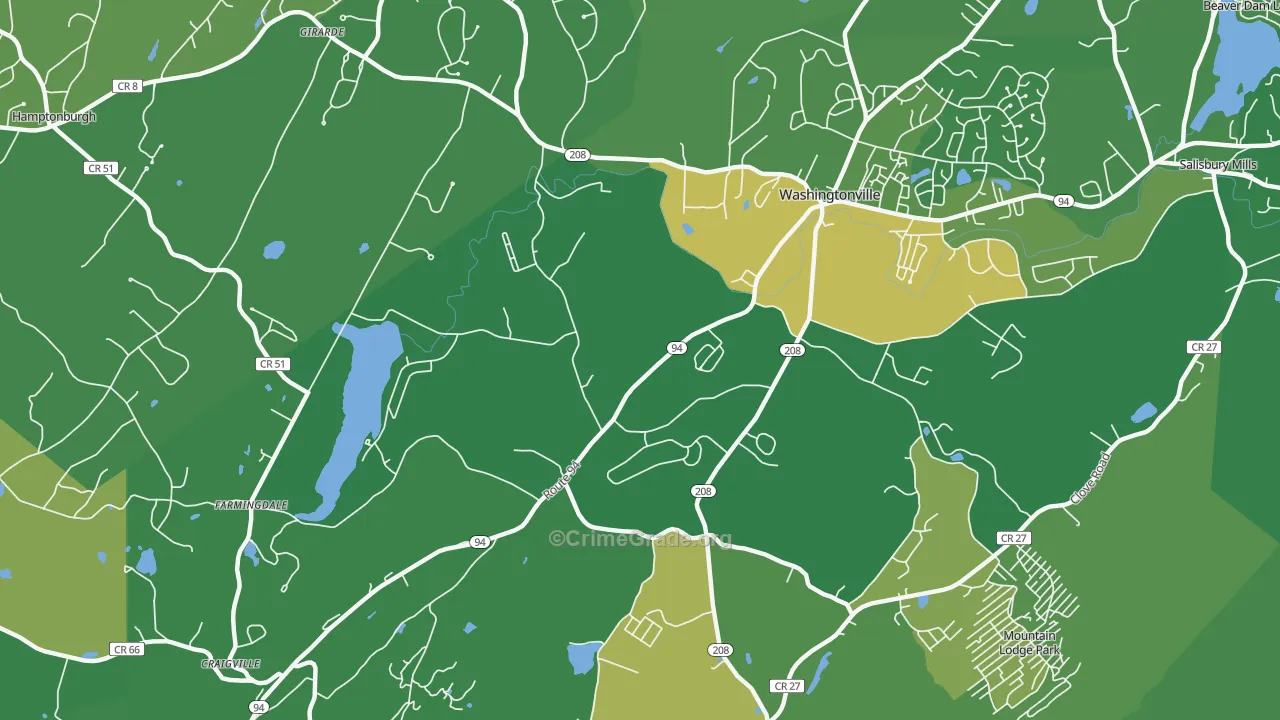 Blooming Grove, NY Map of Drug-Related Crime Rates