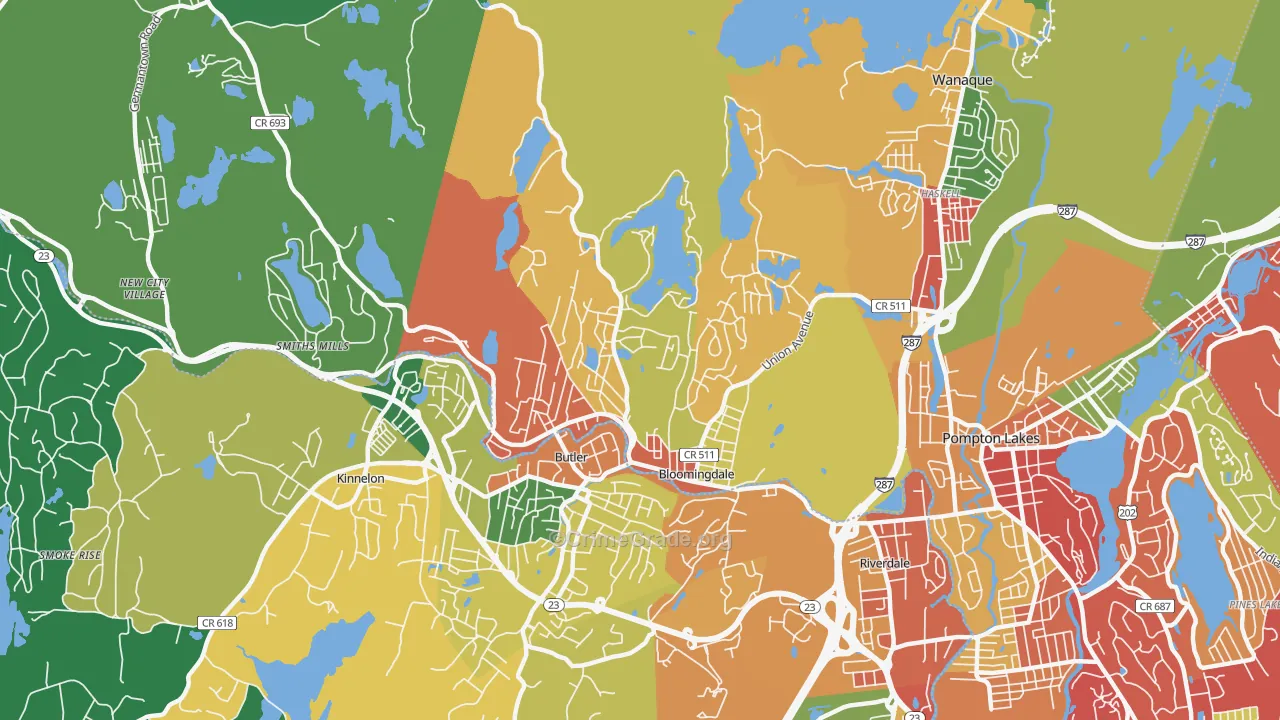 Bloomingdale, NJ Map of Drug-Related Crime Rates