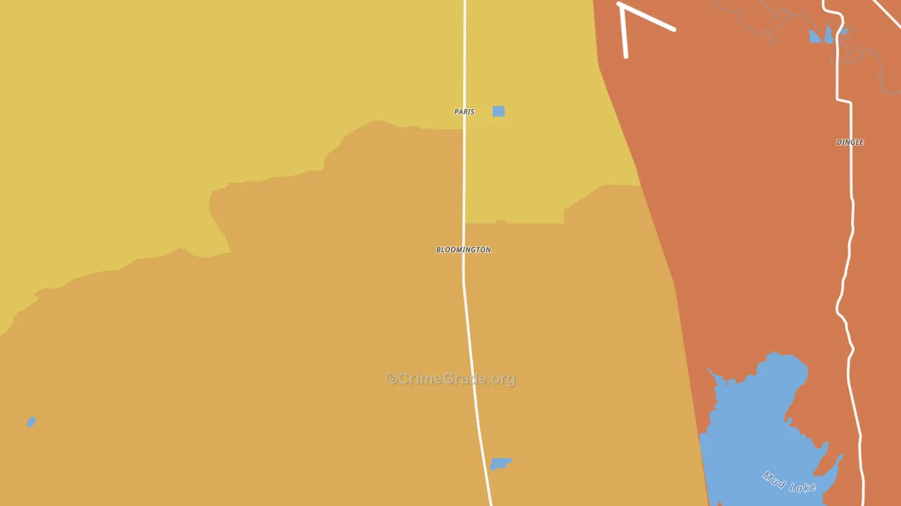 Bloomington, ID Map of Drug-Related Crime Rates