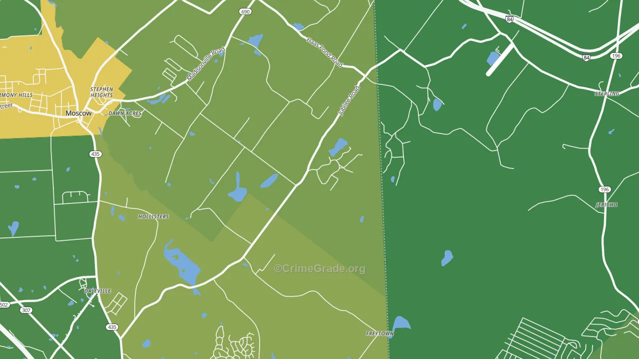 Bloomington, PA Map of Drug-Related Crime Rates