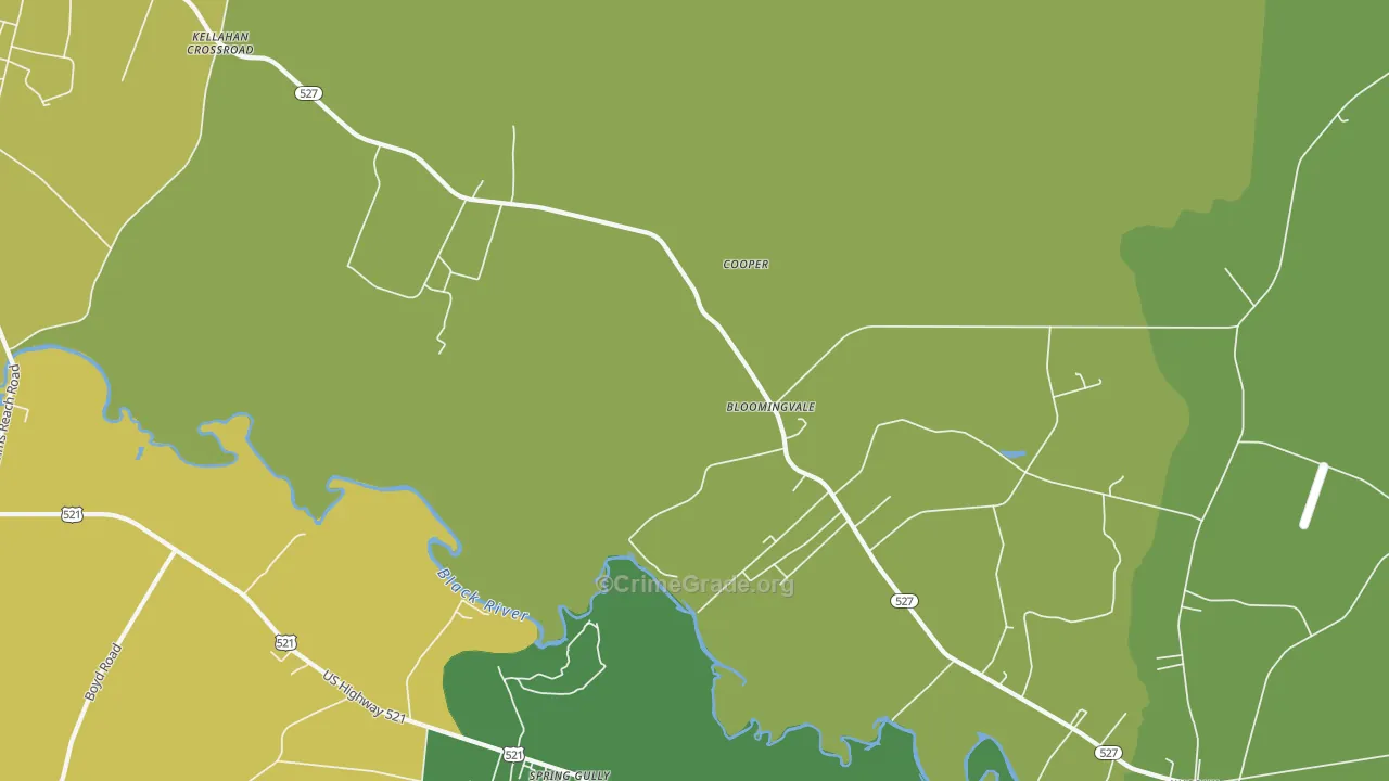 Bloomingvale, SC Map of Drug-Related Crime Rates