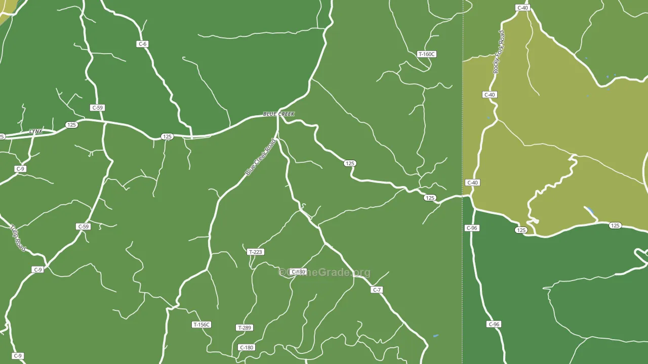 Blue Creek, OH Map of Drug-Related Crime Rates