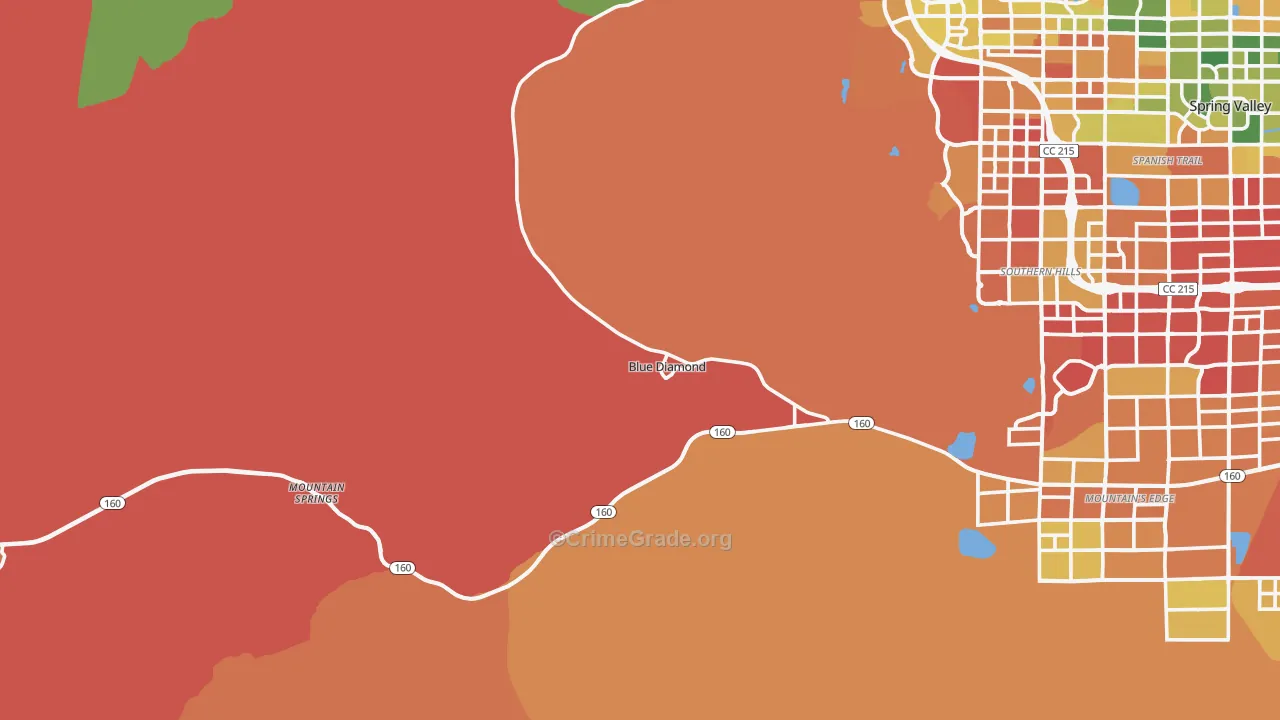 Blue Diamond, NV Map of Drug-Related Crime Rates