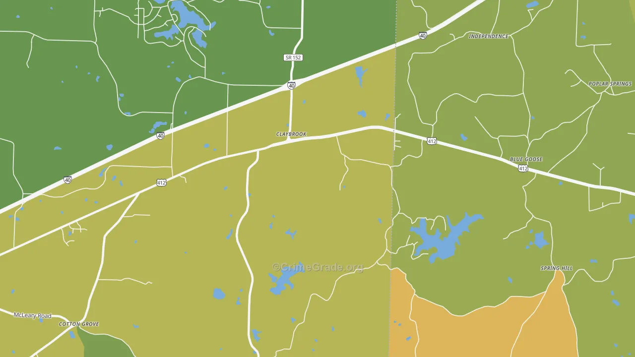 Blue Goose, TN Map of Drug-Related Crime Rates