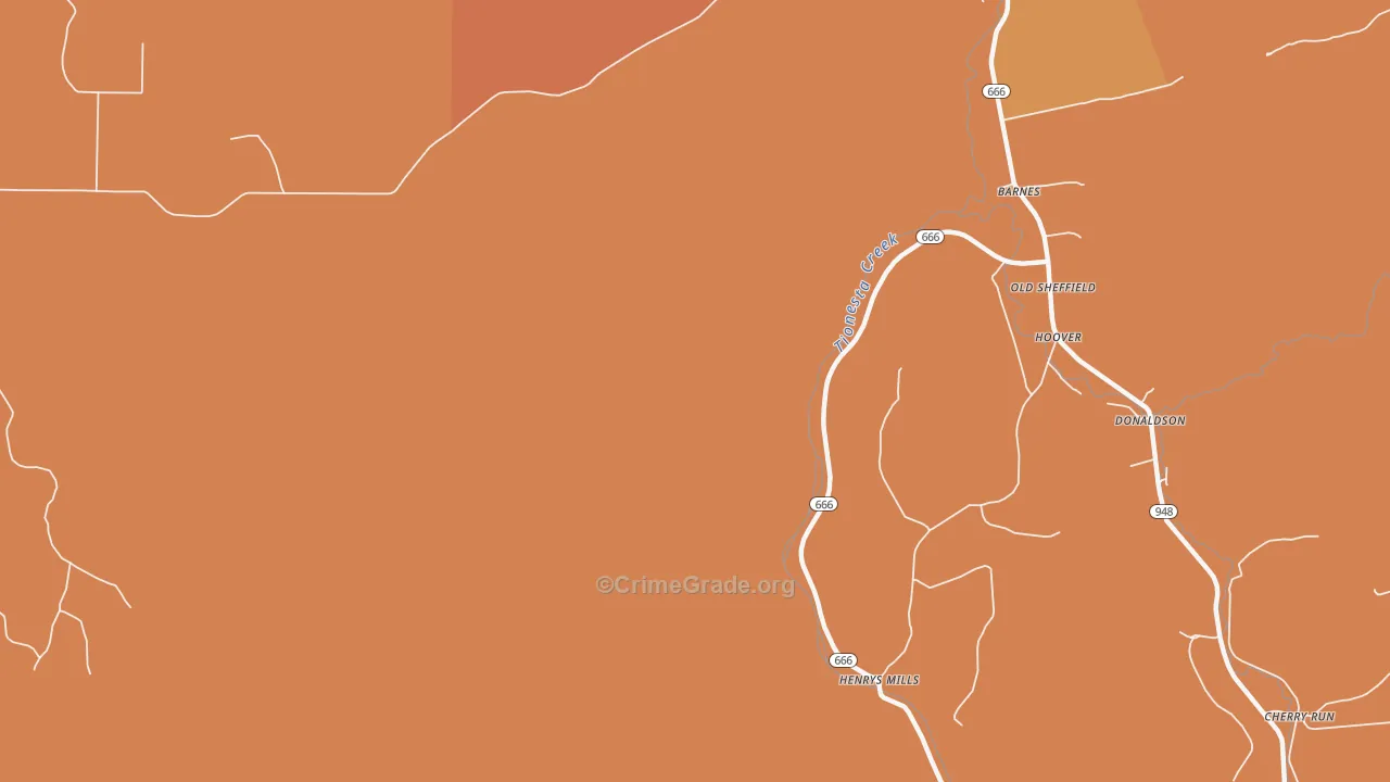 Blue Jay, PA Map of Drug-Related Crime Rates