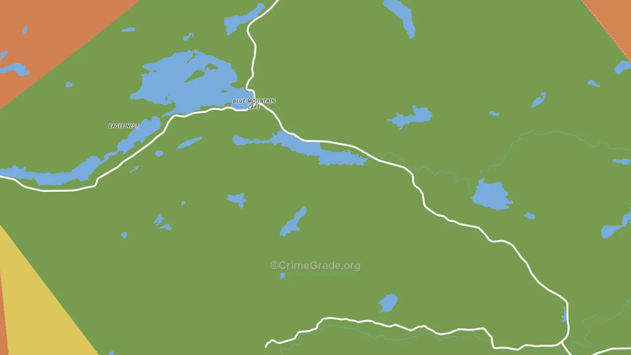Blue Mountain Lake, NY Map of Drug-Related Crime Rates