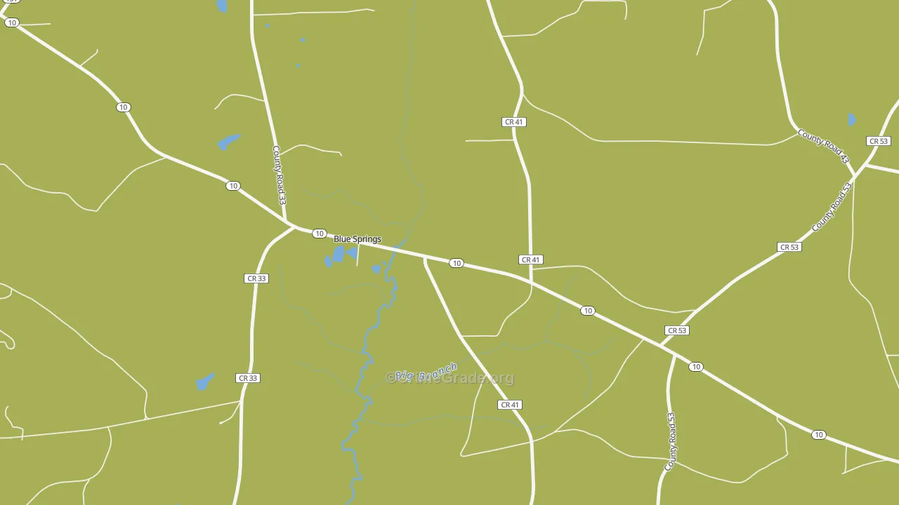 Blue Springs, AL Map of Drug-Related Crime Rates